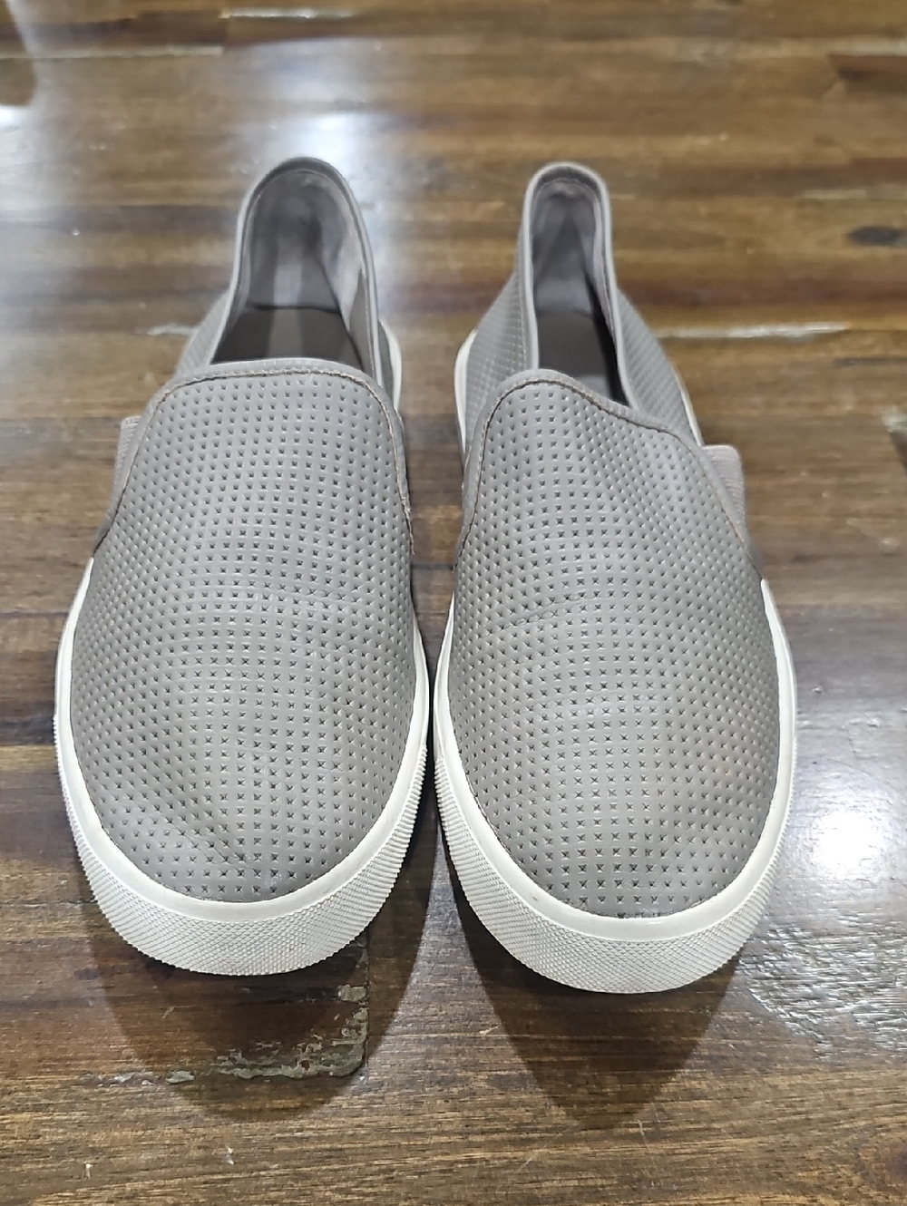 Vince Perforated Slip-On Sneaker in Marble Gray